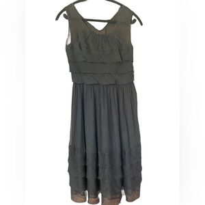 Anthropologie Burlapp Little Black Silk Dress Size 2​​​​